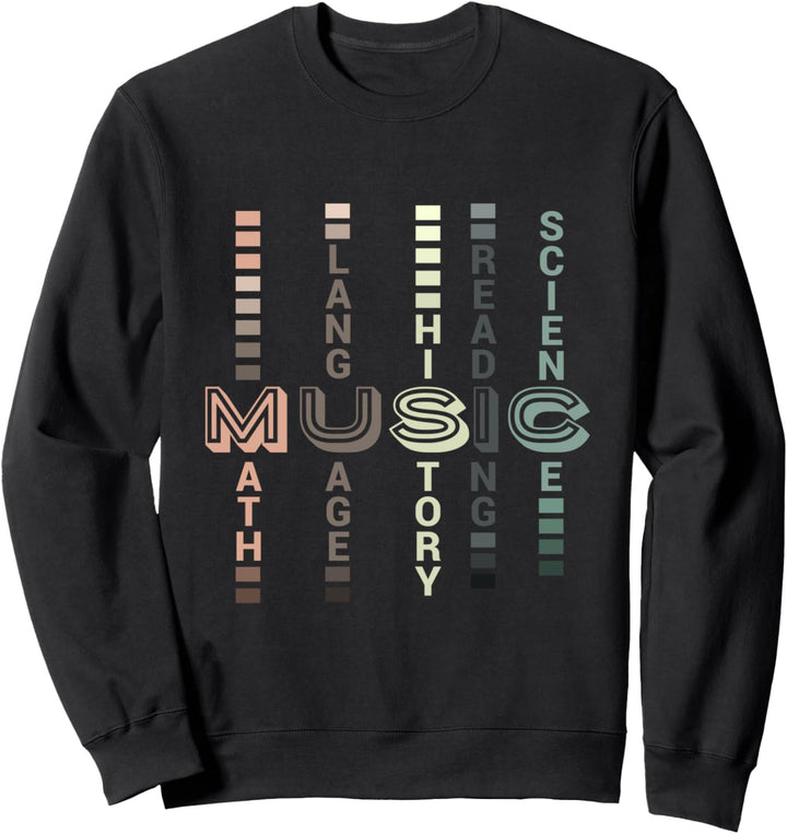 Musiklehrer Mathematik Sprache Geschichte Lesen Wissenschaft Lehrer Sweatshirt