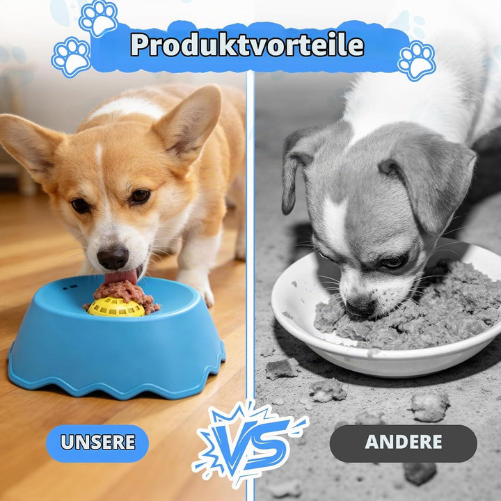 Hundelickspielzeug, Weichgummi Lick Bowl Für Hunde, 360° rutschfest und Kippsicher Schleckball Hund