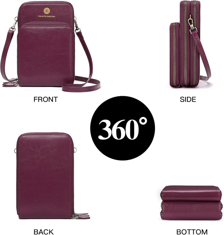SENDEFN Handytasche zum Umhängen - Handy Umhängetasche Damen Handytasche Leder Handytasche mit Geldb
