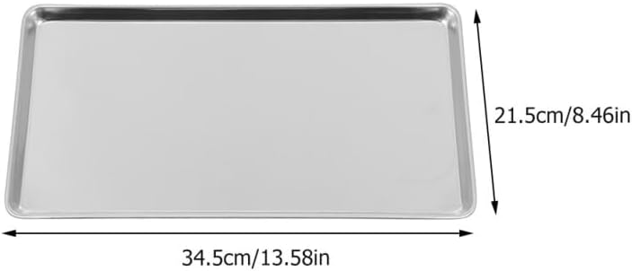 ULTECHNOVO Edelstahl Snackteller Rechteckig 34,5x21,5cm Poliert für Restaurant Zuhause Kalte Nudelpl