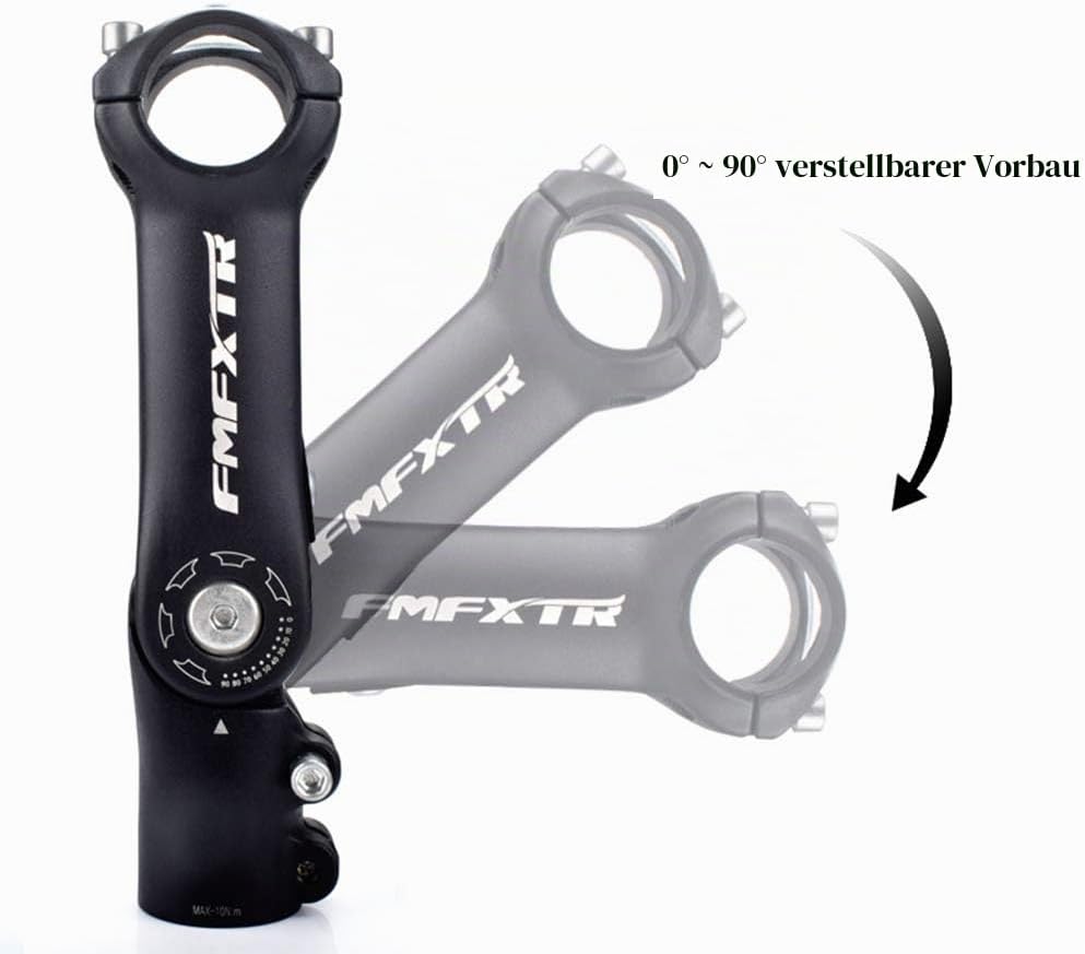 CYSKY Fahrrad Vorbau Verstellbarer 0-90 Grad 31,8 90mm/110mm Aluminiumlegierung MTB Vorbau Lenker Vo