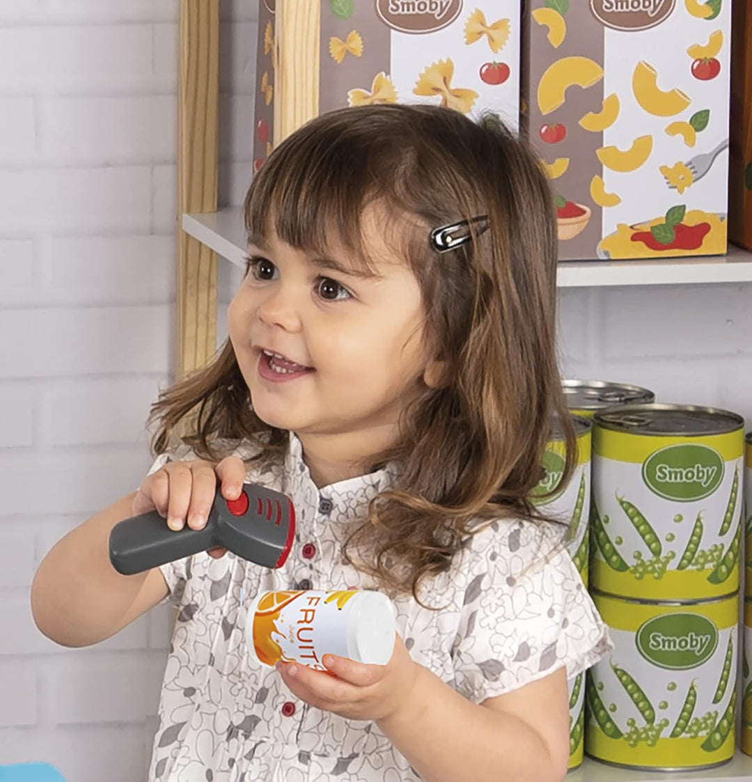 Smoby - elektronische Supermarktkasse - Spielkasse mit Taschenrechnerfunktion, Licht- und Soundgeräu