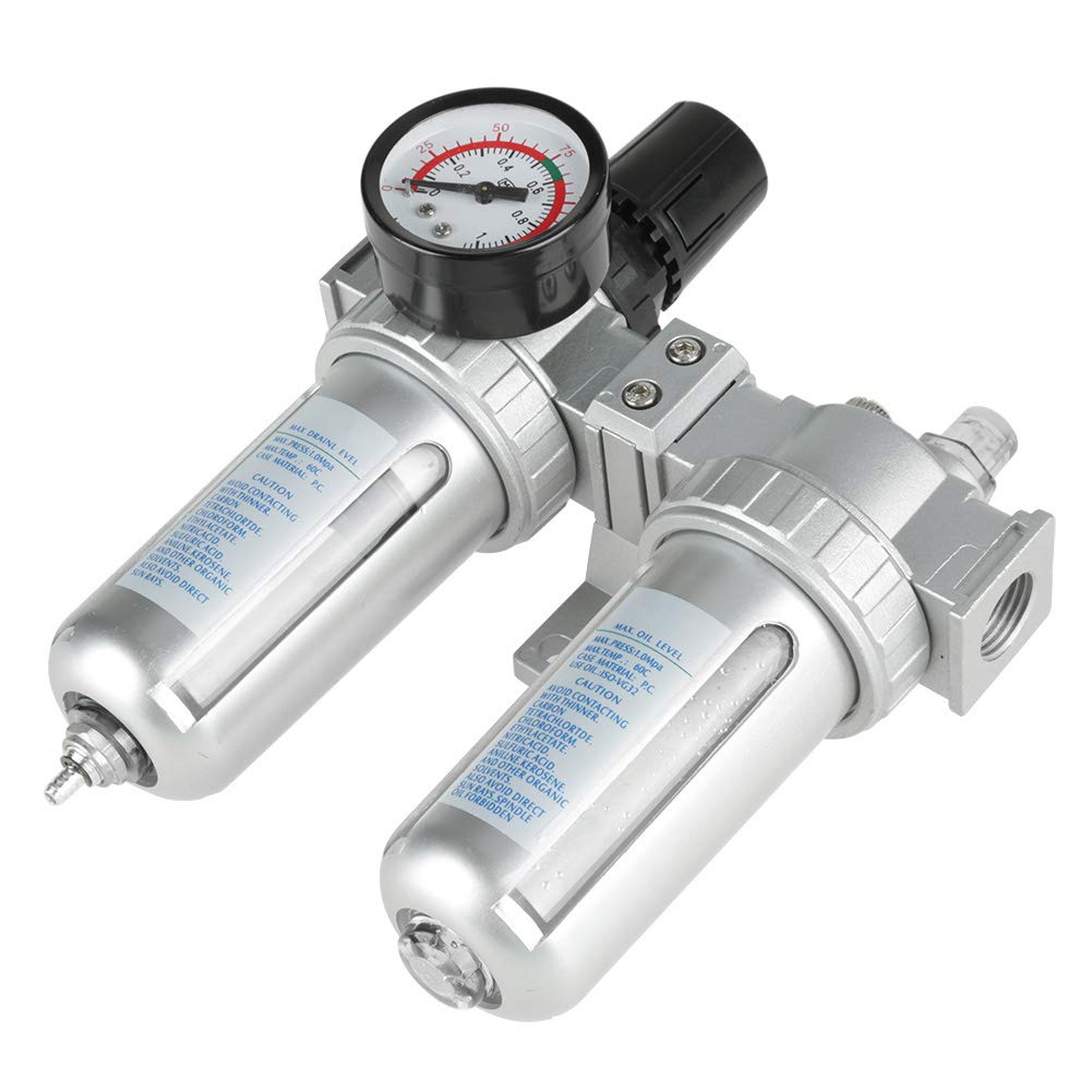 Luftfilterregler, 1/2" Ölabscheider Kompressorfilter für Kompressor und Druckluftwerkzeuge