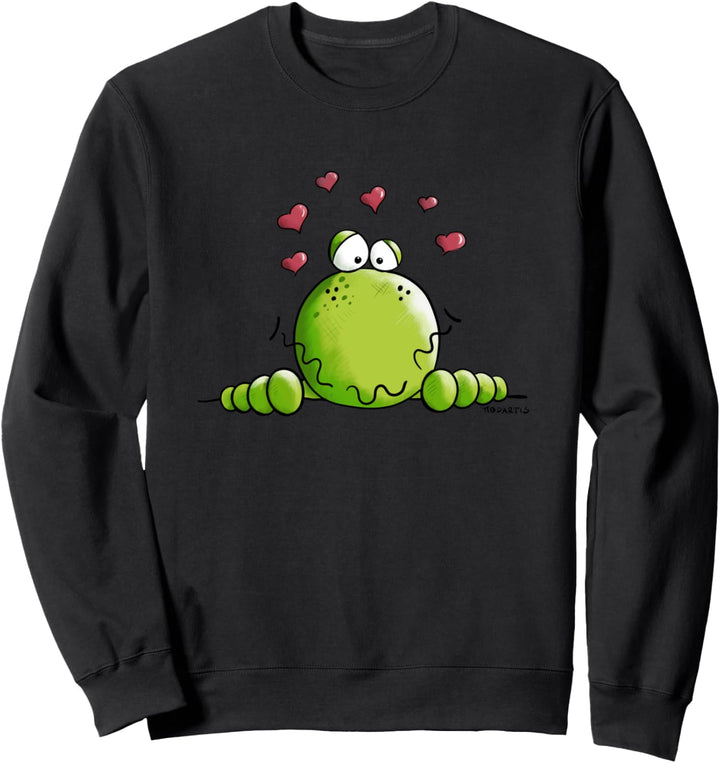 Love Frosch I Fun Froschmotiv I Lustiges Tier Comic Sweatshirt
