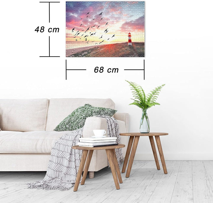 Ulmer Puzzleschmiede - Puzzle „Nordsee-Sehnsucht“ - Stimmungsvolles 1000 Teile Landschafts-Puzzle -