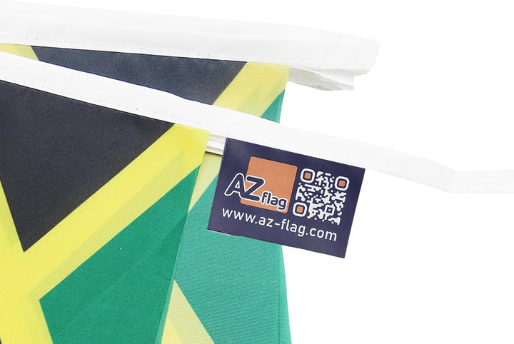 AZ FLAG FAHNENKETTE Jamaika 12 Meter mit 20 flaggen 45x30cm- JAMAIKANISCHE Girlande Flaggenkette 30