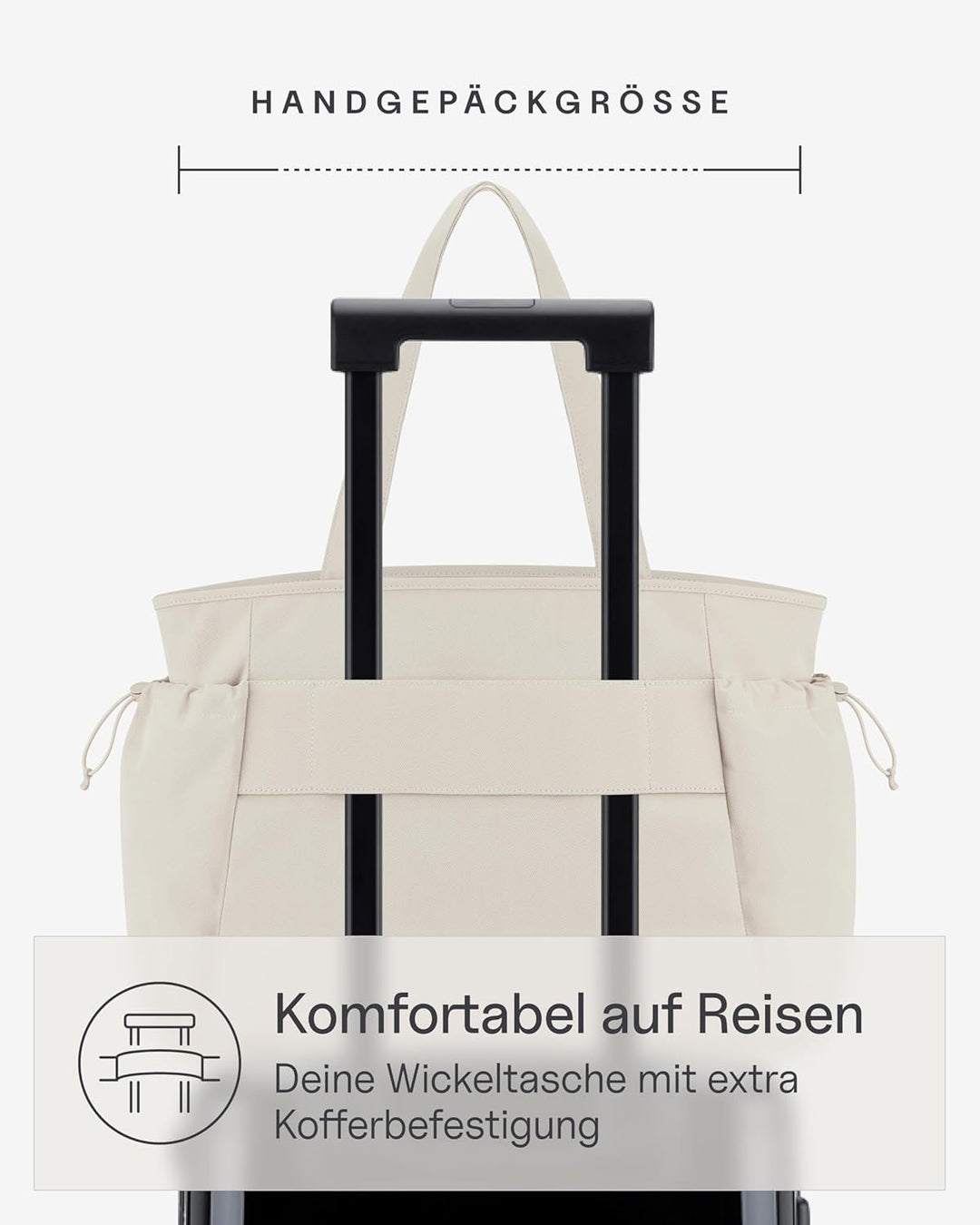 Kapten & Son Shopper Hellvi Diaper Set 25 L | Wickeltasche mit Kinderwagen- und Kofferbefestigung |