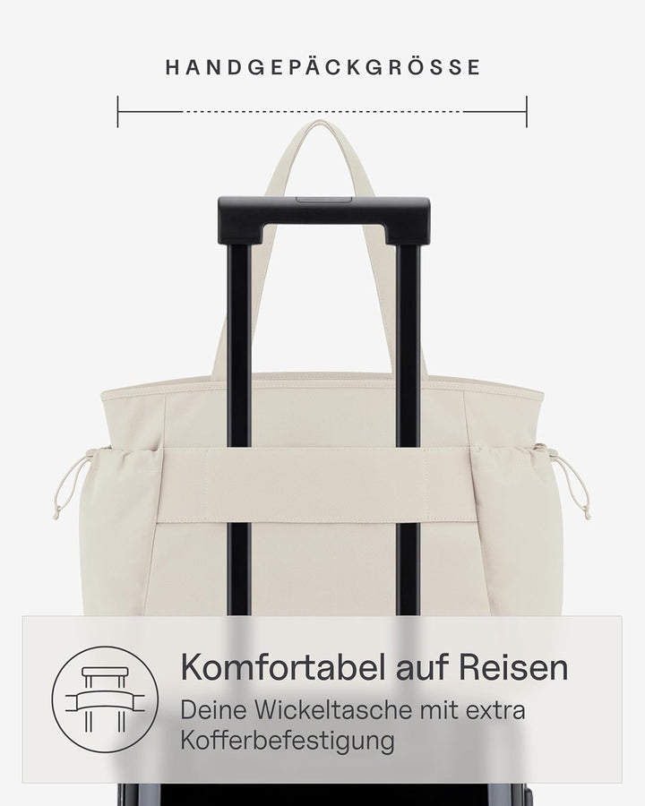 Kapten & Son Shopper Hellvi Diaper Set 25 L | Wickeltasche mit Kinderwagen- und Kofferbefestigung |
