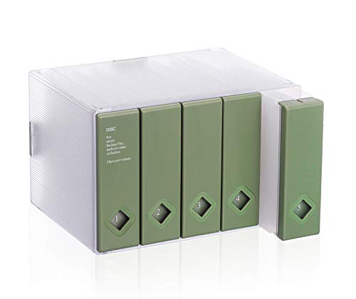 AhfuLife CD/DVD/Blu-ray Aufbewahrung Boxen Farbenfrohe, DVD Box Platzsparende Transport-Hüllen, CD H