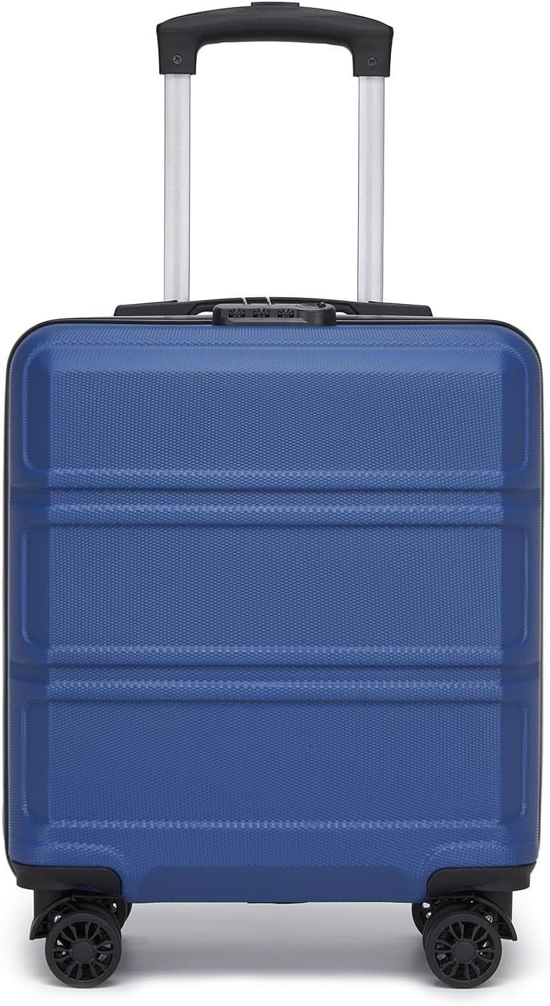 KONO Koffer Klein 16 Zoll Leicht ABS+PC Hartschalenkoffer mit Zahlenschloss Reisekoffer mit 4 Rollen