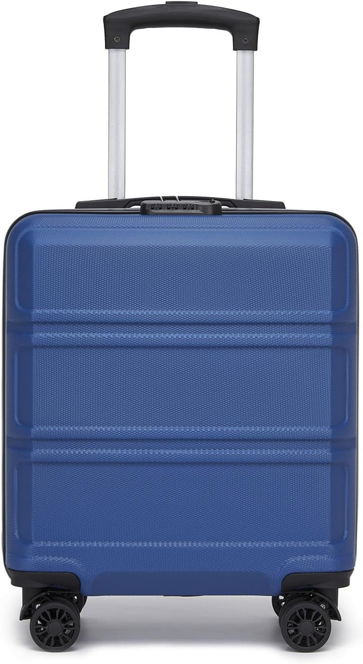 KONO Koffer Klein 16 Zoll Leicht ABS+PC Hartschalenkoffer mit Zahlenschloss Reisekoffer mit 4 Rollen