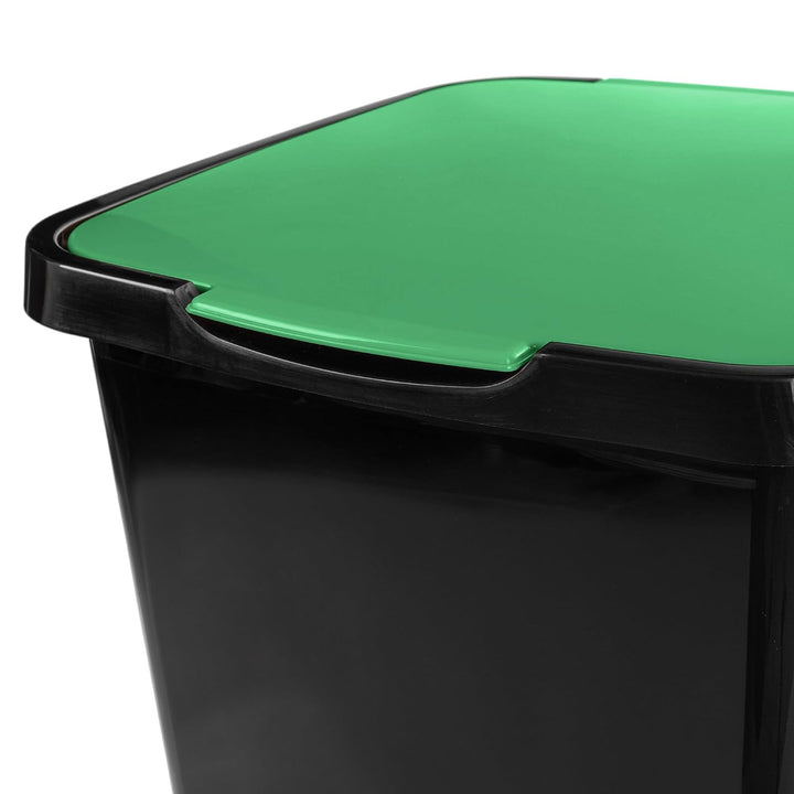 KADAX Treteimer 45 Liter, Mülleimer mit Pedal und Deckel, Grosser Abfalleimer für Mülltrennung, Tret
