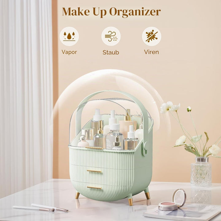 Make Up Organizer für Schminktisch, kosmetik organizer mit deckel Wasserdicht Staubdicht, Tragbar Ha
