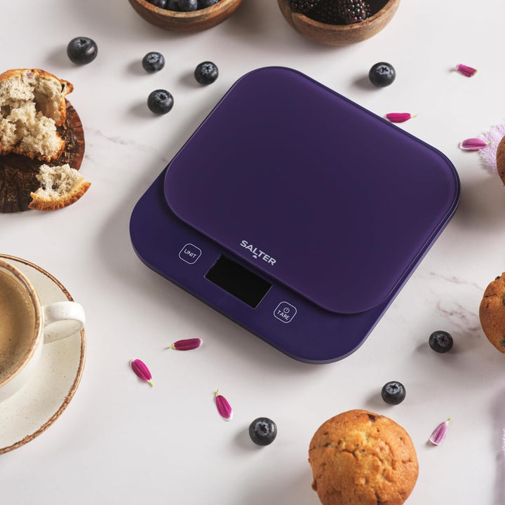 Salter British Bakes Digitale Küchenwaage – Hohe Kapazität von 10 kg, misst Flüssigkeiten, wasserdic
