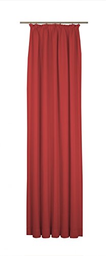 Wirth Fertigschal Felsted mit Kräuselband, Polyester, Rot, 180 x 132 cm Rot 180 x 132 cm, Rot 180 x