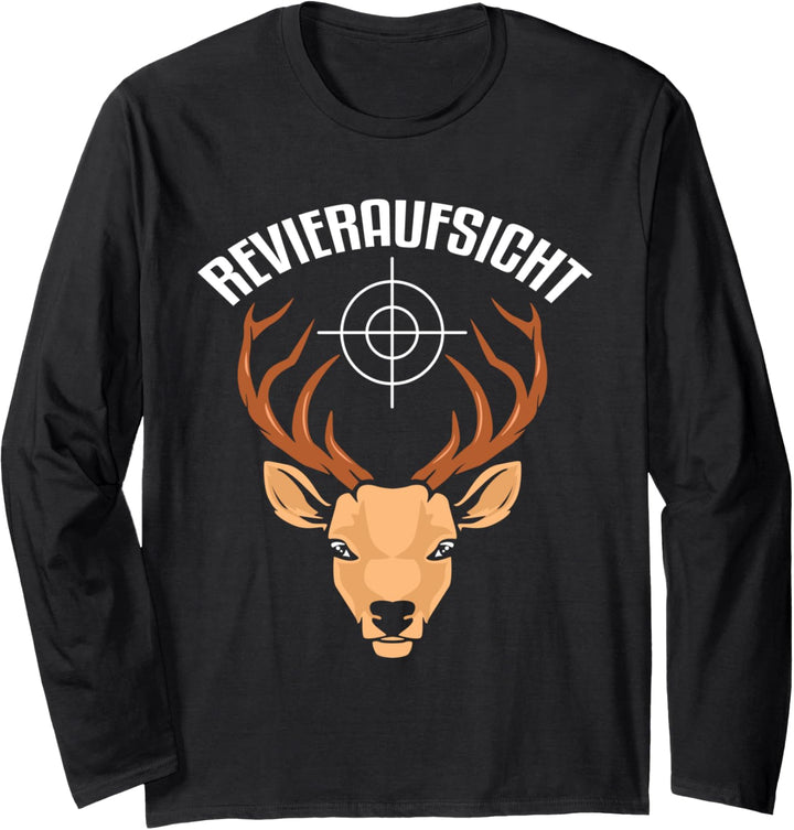 Jäger & Förster - Revieraufsicht: Hirsch Langarmshirt
