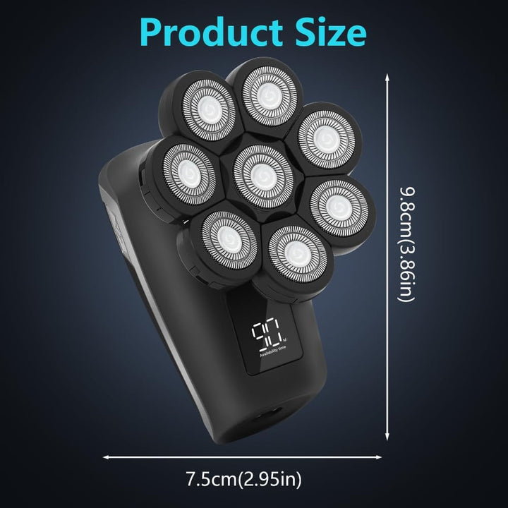 OFFCUP Glatzen Rasierer Herren IPX6 Wasserdicht Kopfrasierer Glatze mit 8D Scherköpfe Wiederaufladba