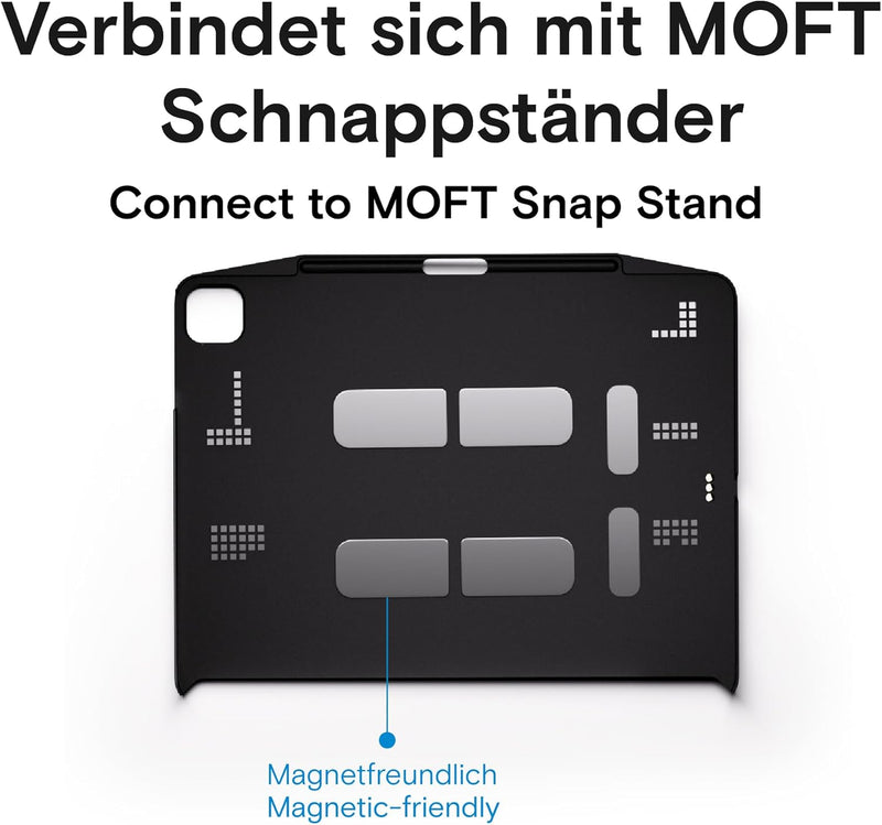 MOFT Snap Hülle für iPad Pro 12,9 Zoll (5 Generation) Generation mit Stifthalter, Case Kompatibel mi