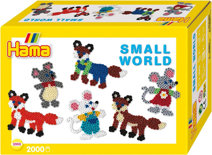 Hama 3503 - Geschenkpackung Kleine Welt Maus, Fuchs, Bügelperlen
