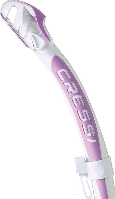 Cressi Unisex-Adult Corfu Snorkel Schnorchel Einheitsgrösse Transparent/Weiss/Lilla, Einheitsgrösse