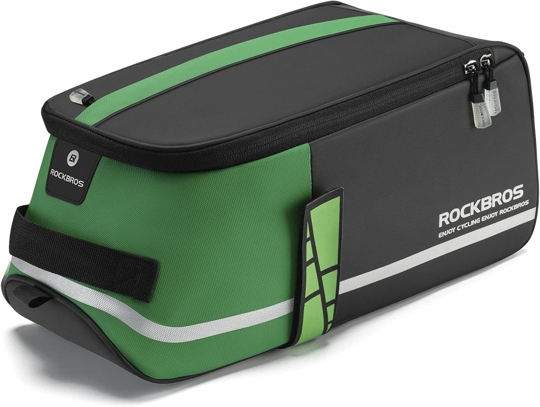ROCKBROS Fahrrad Gepäckträgertasche 9L Fahrradtasche Transporttasche Wasserdicht Schwarz mit Regensc