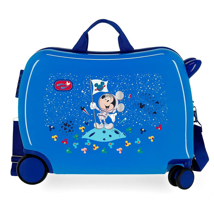 Disney Mickey on The Moon Kulturbeutel, anpassbar, mit Umhängetasche, Blau, 29 x 21 x 15 cm, starr,