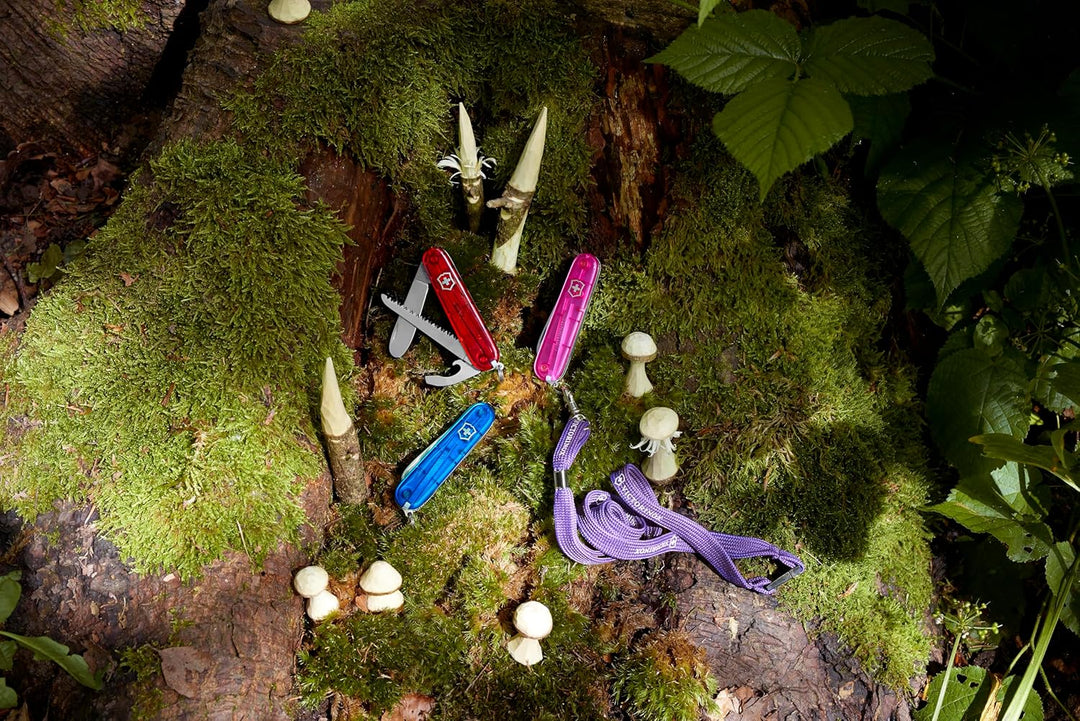 Victorinox Taschenmesser My First Victorinox - pink transparent - Swiss Made - 9 Funktionen, Klinge,