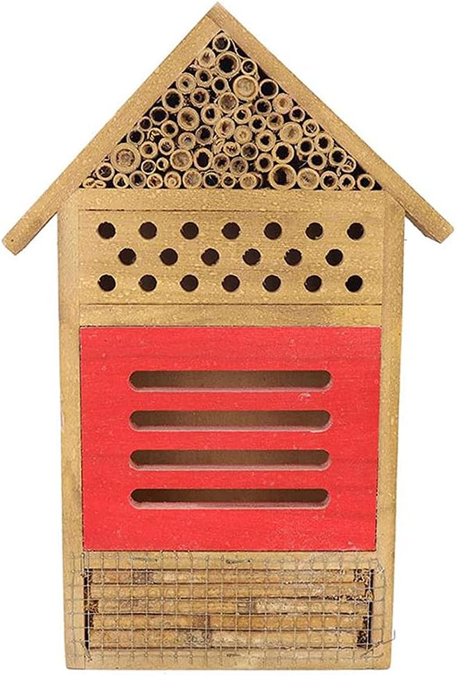 Insektenhaus Natur Holz Bienenhotel Schmetterling Lebensraum für Gärten Marienkäfer Schmetterling Bl
