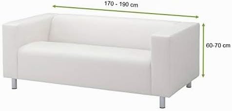 Sofabezug Modell Klippan Hohe Armlehnen Sofa Soft Stretch Stoff New York - Farbe 06 Grün, Farbe 06 G