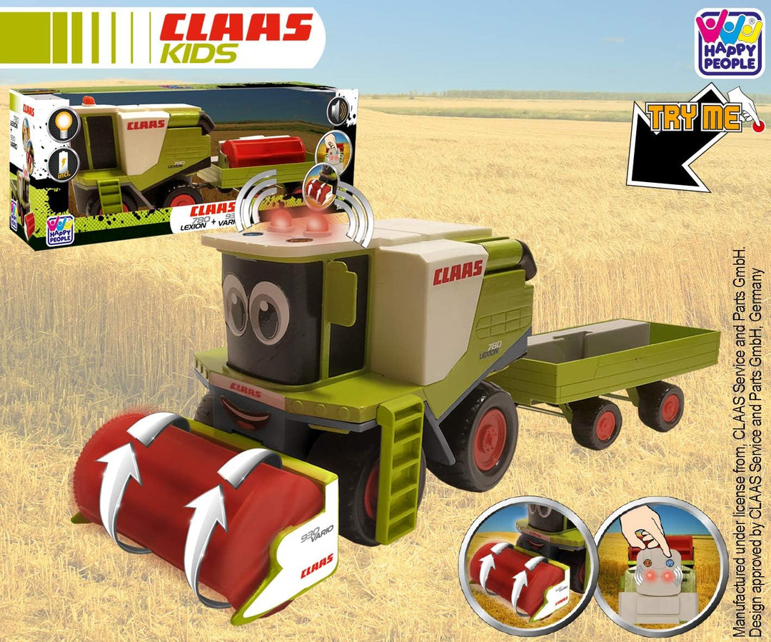 Happy People L&S 34542 CLAAS Kids Lexion 780 Mähdrescher + Schneidwerkanhänger - mit Licht und Sound