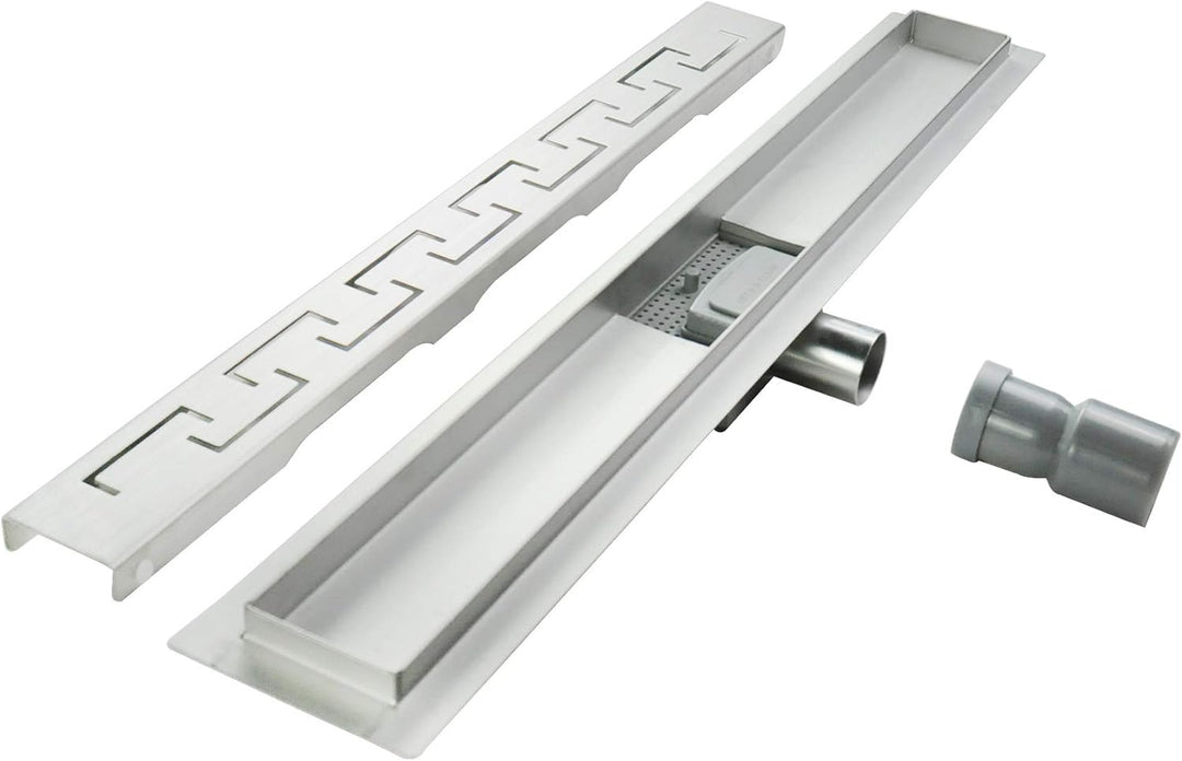 Duschrinne 110 cm Bodenablauf Duschablauf aus Edelstahl sehr flach Grössen 50cm – 120cm Model R4 Gri