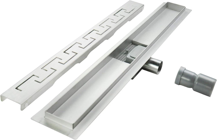 Duschrinne 110 cm Bodenablauf Duschablauf aus Edelstahl sehr flach Grössen 50cm – 120cm Model R4 Gri