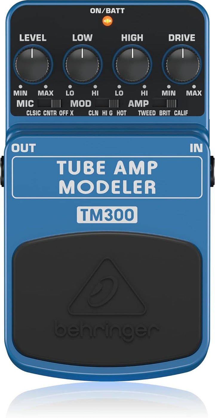 Behringer TUBE AMP MODELER TM300 Ultimatives Modellierungs-Effektpedal für Röhrenverstärker TUBE AMP