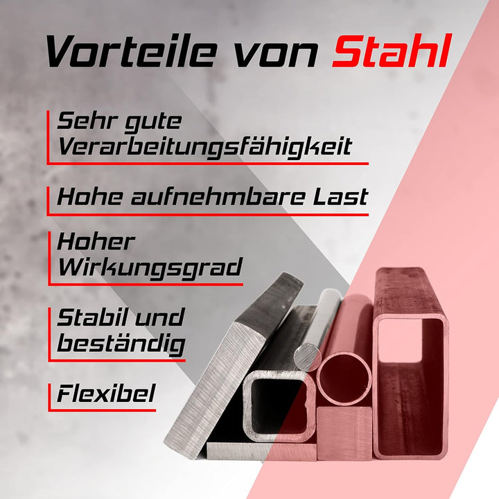 Fits Metall | Stahl Vierkantmaterial | S355JR | 60x60 mm | Länge: 250 mm +/- 5 mm | St52 gewalzt 60x