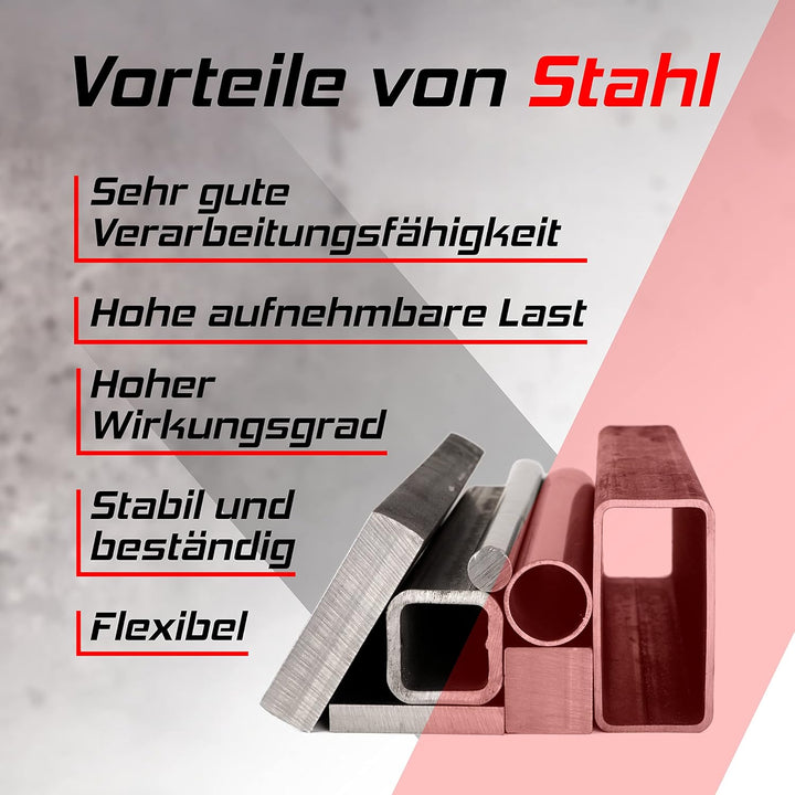 Fits Metall | Stahl Vierkantrohr | S235JRH | 60x60x5 mm | Länge: 1.000 mm +/- 5 mm | St37 Quadratroh