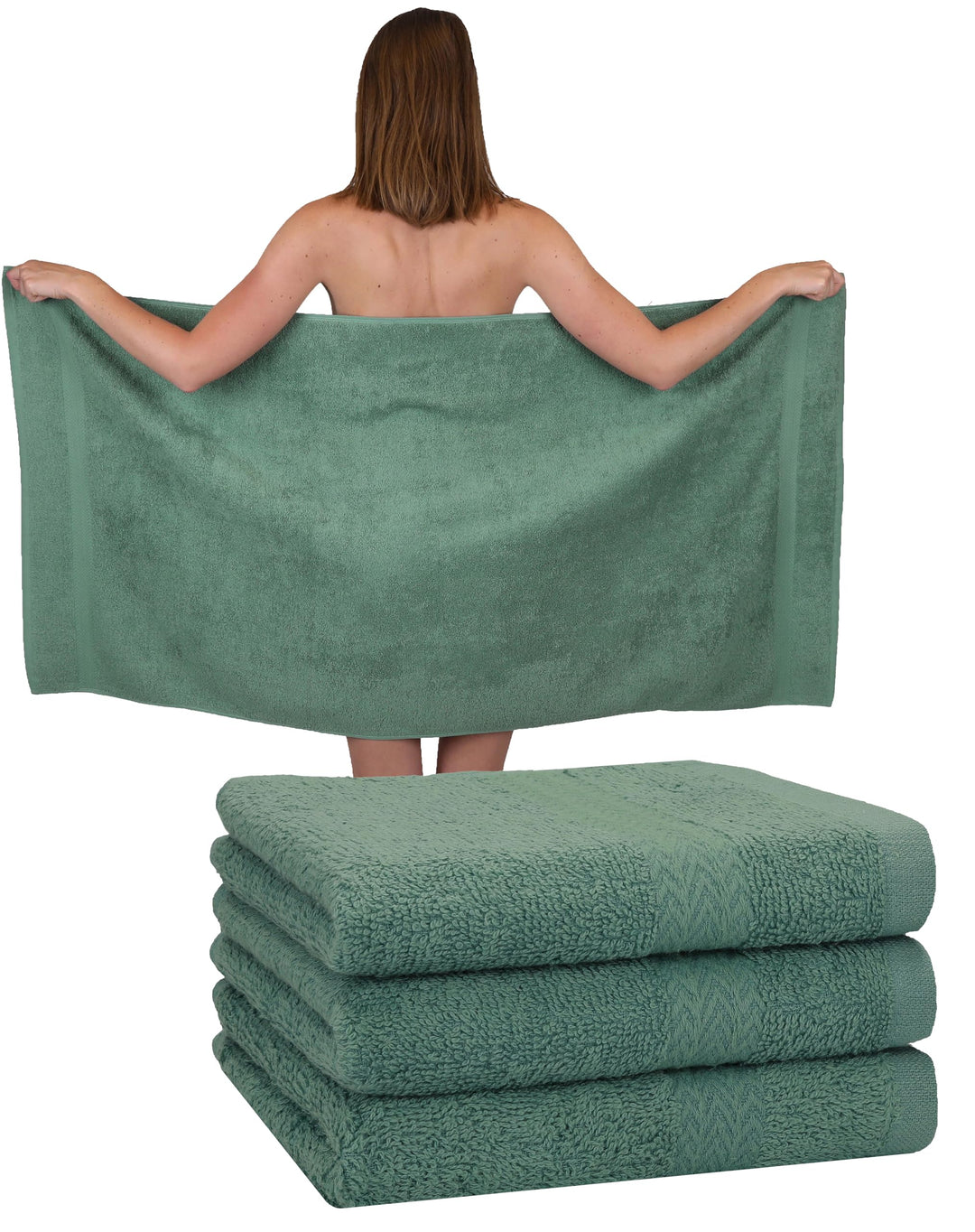 Betz 4 Stück Strandtücher Duschtücher Set Grösse 70x140 cm Duschhandtuch Badetuch Strandtuch Handtuc