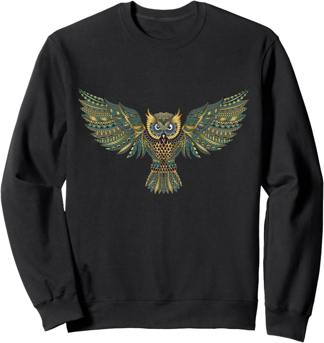 Eulen Kauz Owl Uhu Nachteule Eule Sweatshirt