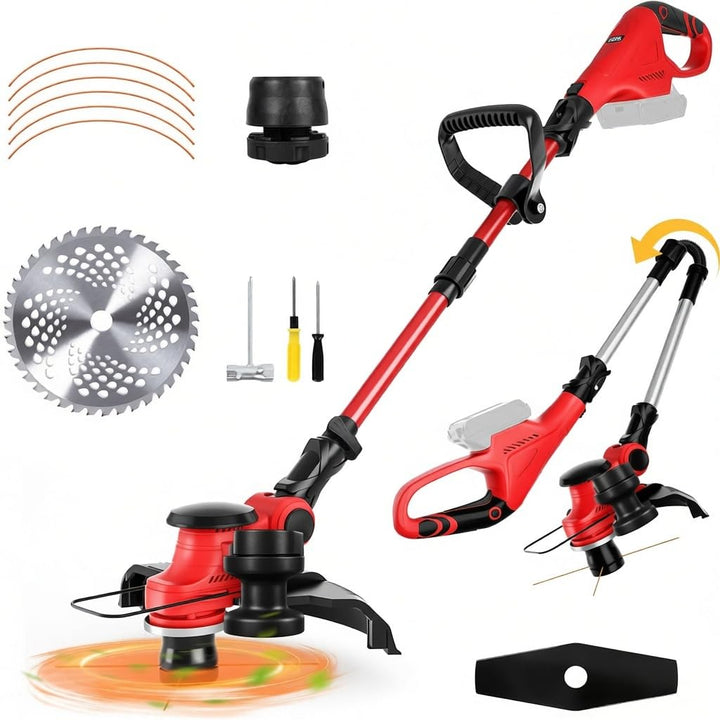 Akku Rasentrimmer klappbarer für Milwaukee 18V-Akku (ohne Batterie)