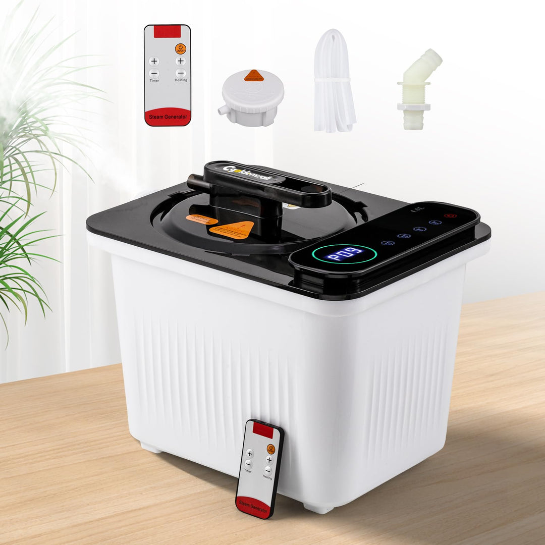 CGOLDENWALL Tragbare Dampfsauna Dampfgenerator 3L, Heimsauna Mini Dampfer mit Fernbedienung, Touchsc