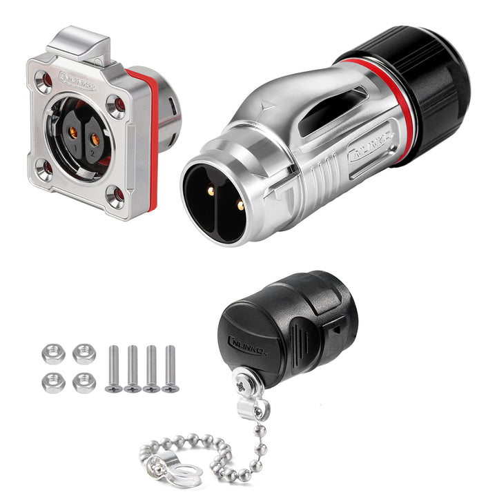 CNLINKO BD-20 Industrieller Wasserdichter Steckverbinder IP67 Rundsteckverbinder Eingebaute Buchse L