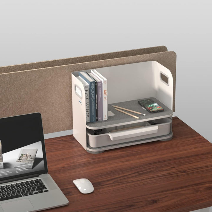 Ergo Office ER-440 Schreibtisch-Organizer mit Schublade und Buchstütze Organizer für Büroutensilien