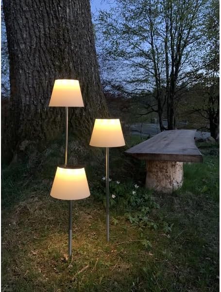 Star Trading 482-71 LED-Solar-Dekoration "Solini" 3 verschiedene Höhen, 30/50/90 cm steckbar, Edelst