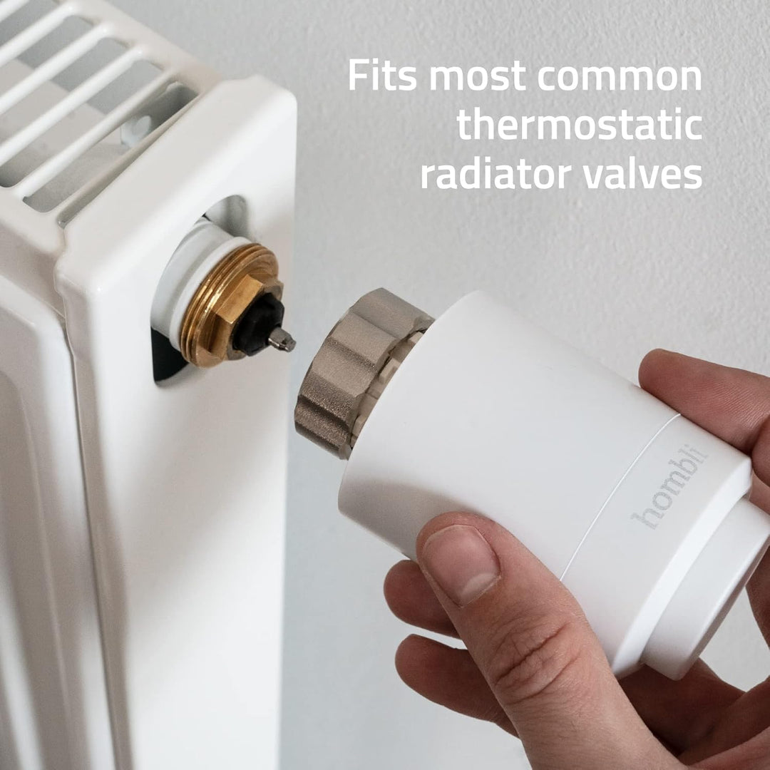 Hombli Smartes Heizkörperthermostat Starter Kit mit App-Funktion | Heizungsthermostat mit Sprachsteu