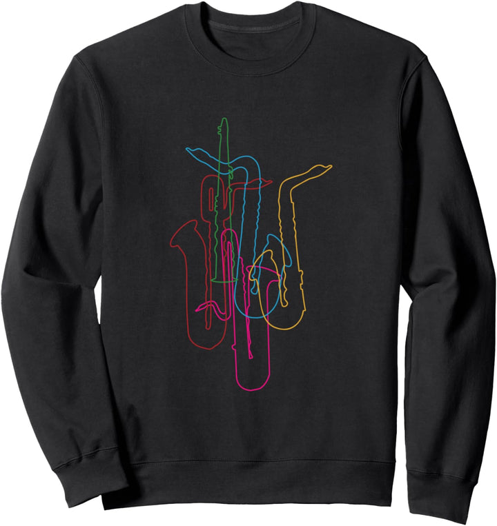 Saxophone Kunst Musikinstrument Saxophone Sweatshirt