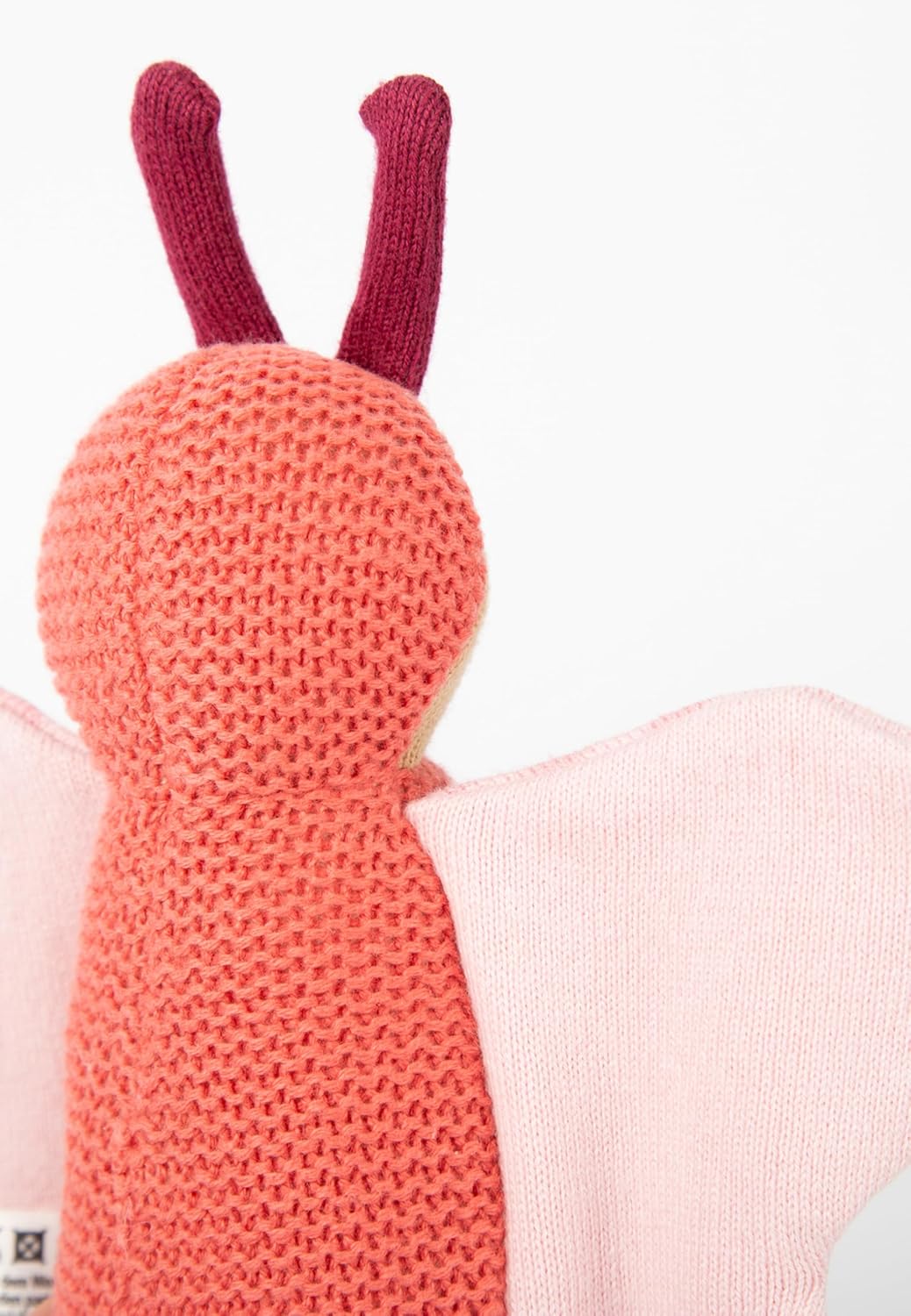 SIGIKID 39674 Strick-Greifling Schmetterling Knitted Love, Babyspielzeug aus Baumwollstrick mit Holz