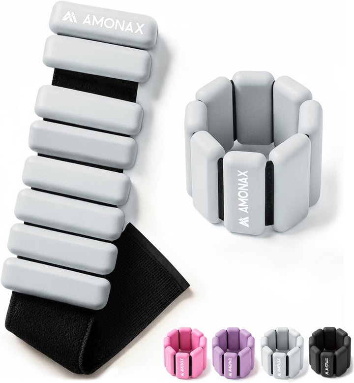 Amonax Gewichtsmanschetten Ankle Weights Set, Fitness Gewichte Für Beine Und Arme, 2x0,5kg Gewichte