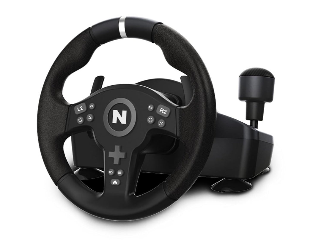 NITHO Drive Pro V200 Lenkrad mit Pedalen und Schalthebel, Gaming-Rennlenkrad für PC, PS4, Xbox One,