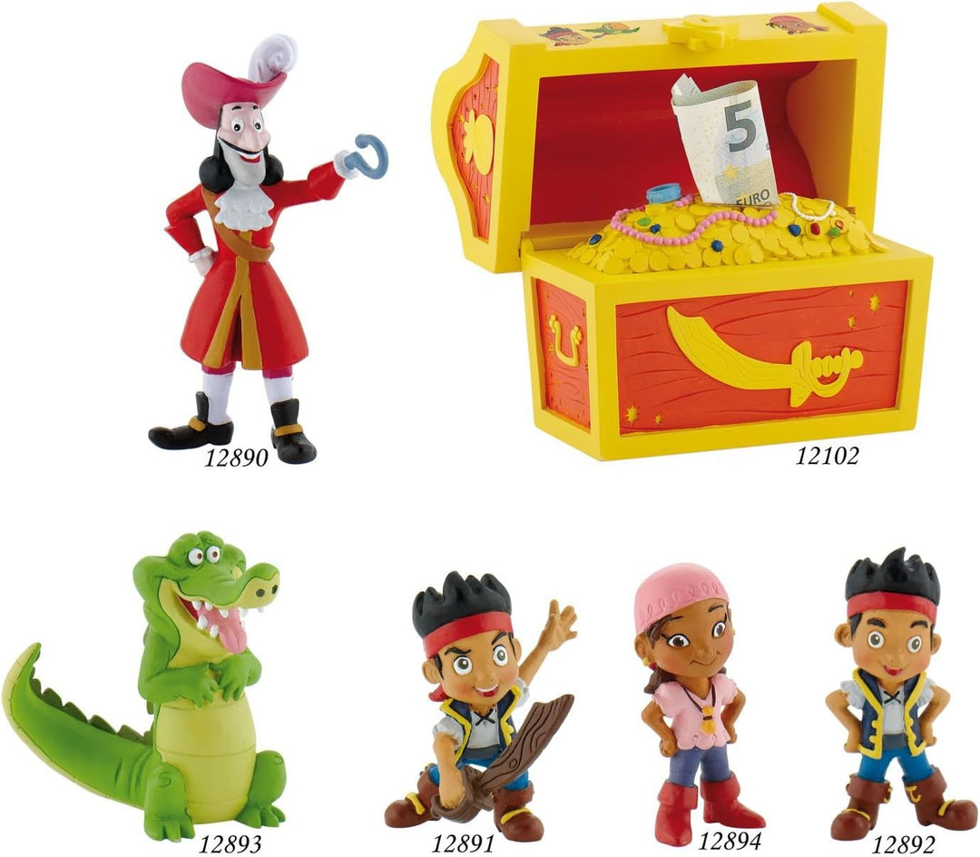 Bullyland 12102 - Walt Disney Jake und die Nimmerland Piraten, Schatztruhe, ca. 13,5 cm, Schatztruhe