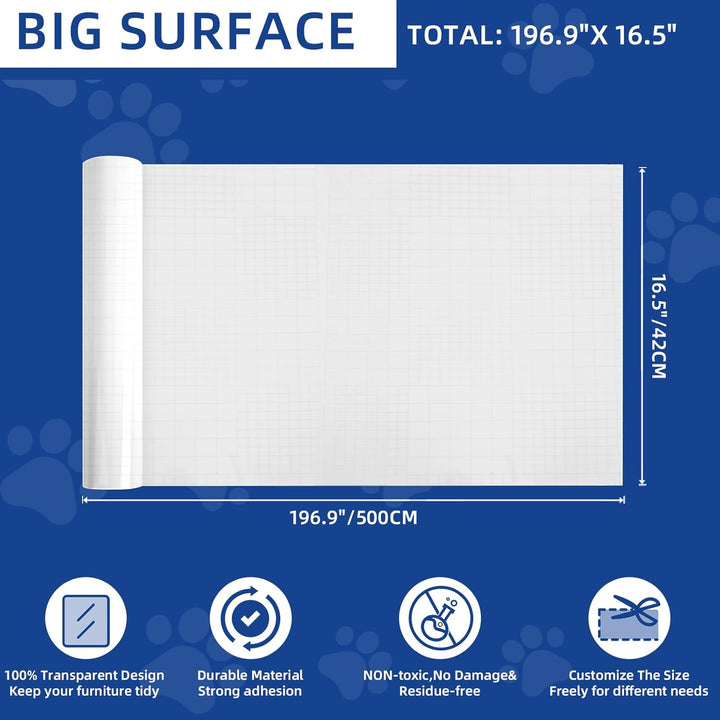 Kratzschutz Sofa Katze Transparent 5m x 42cm: TOOSOFt Katzen Kratzschutz Selbstklebend Tape Extra La