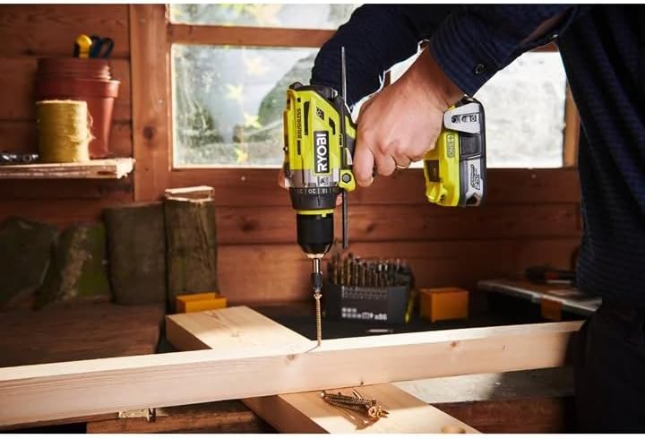 Ryobi Akku-Schlagbohrschrauber (18 V, Schlagbohrfunktion, ohne Akku, Schnellspannbohrfutter, LED-Bel